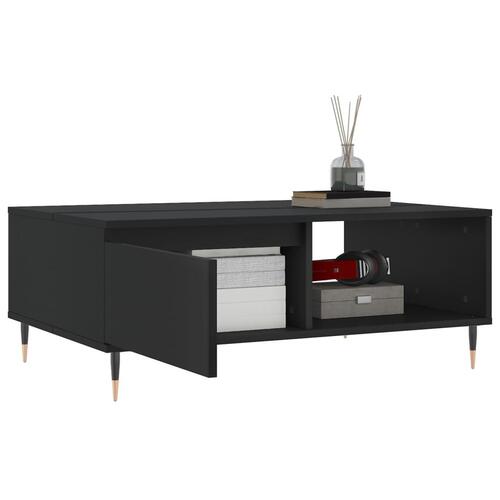 Sofabord 90x60x35 cm konstrueret træ sort