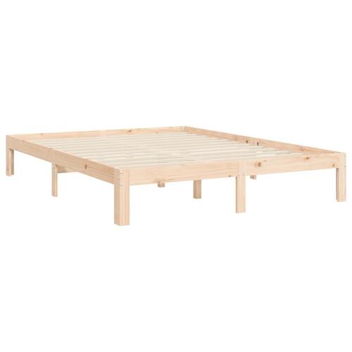 Sengeramme uden madras 140x190 cm massivt fyrretræ