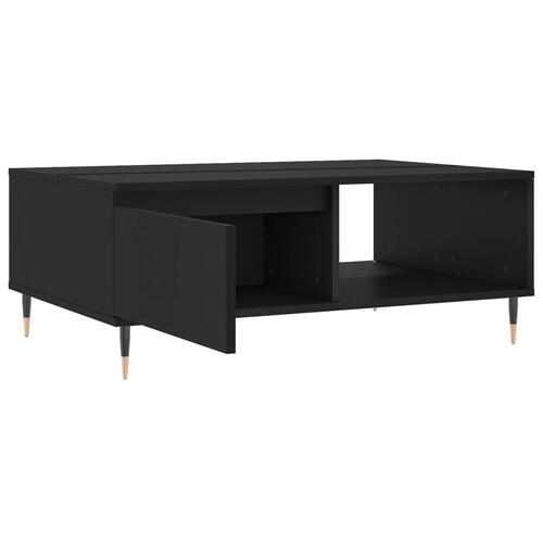 Sofabord 90x60x35 cm konstrueret træ sort