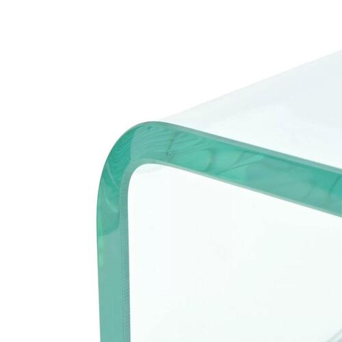 TV-stander/monitorstand klart glas 100x30x13 cm