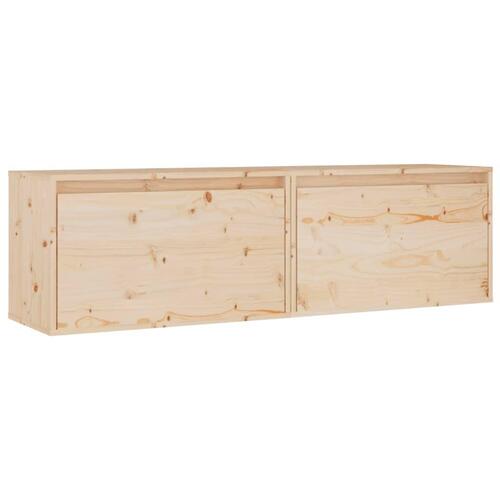 Vægskabe 2 stk. 60x30x35 cm massivt fyrretræ