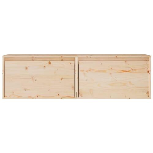 Vægskabe 2 stk. 60x30x35 cm massivt fyrretræ
