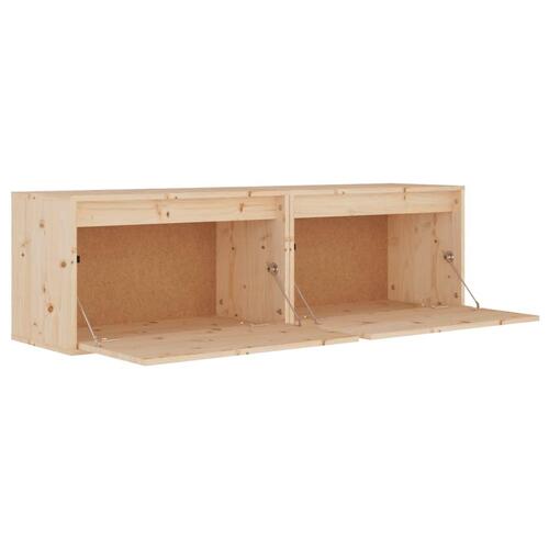 Vægskabe 2 stk. 60x30x35 cm massivt fyrretræ