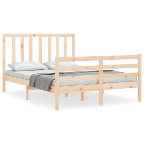 Sengeramme uden madras 140x190 cm massivt fyrretræ