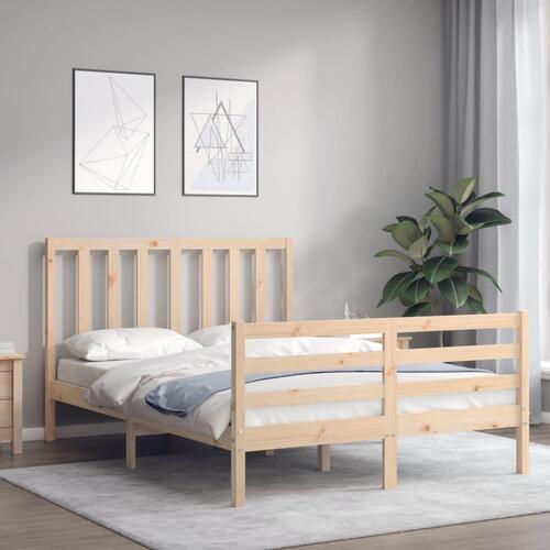 Sengeramme uden madras 140x190 cm massivt fyrretræ