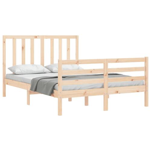 Sengeramme uden madras 140x190 cm massivt fyrretræ