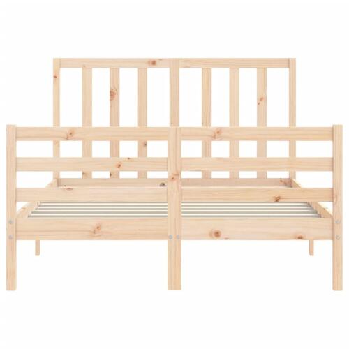 Sengeramme uden madras 140x190 cm massivt fyrretræ