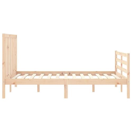 Sengeramme uden madras 140x190 cm massivt fyrretræ