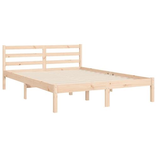Sengeramme uden madras 140x190 cm massivt fyrretræ
