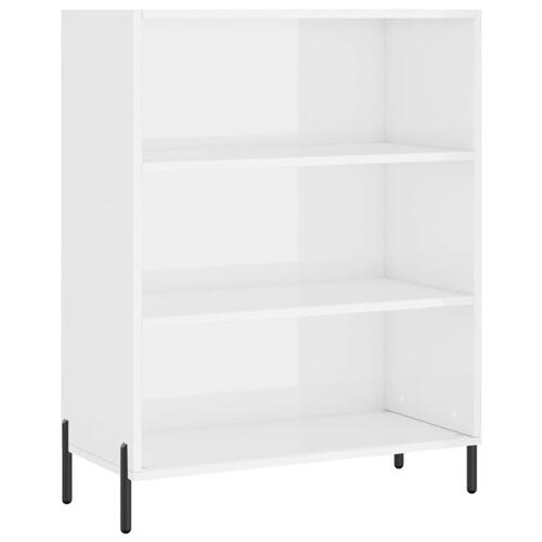 Reol 69,5x32,5x180 cm konstrueret træ hvid