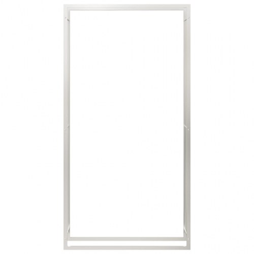 Brændestativ 110x28x214 cm rustfrit stål