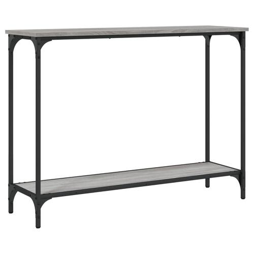 Konsolbord 101x30,5x75 cm konstrueret træ grå sonoma-eg