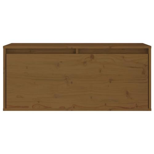 Vægskab 80x30x35 cm massivt fyrretræ gyldenbrun