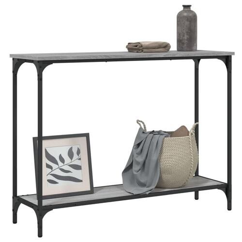 Konsolbord 101x30,5x75 cm konstrueret træ grå sonoma-eg