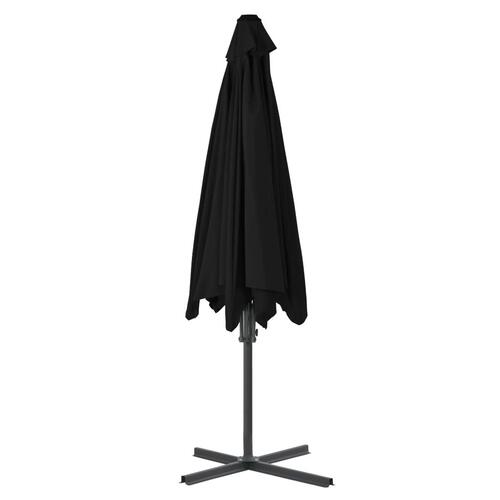 Parasol med stålstang 300x230 cm sort