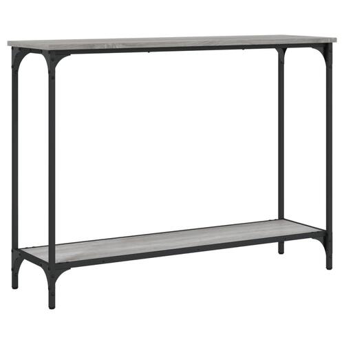 Konsolbord 101x30,5x75 cm konstrueret træ grå sonoma-eg