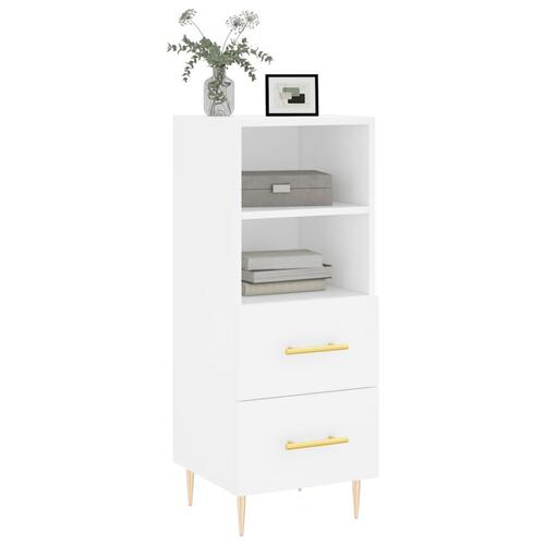 Skænk 34,5x34x90 cm konstrueret træ hvid