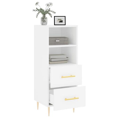 Skænk 34,5x34x90 cm konstrueret træ hvid