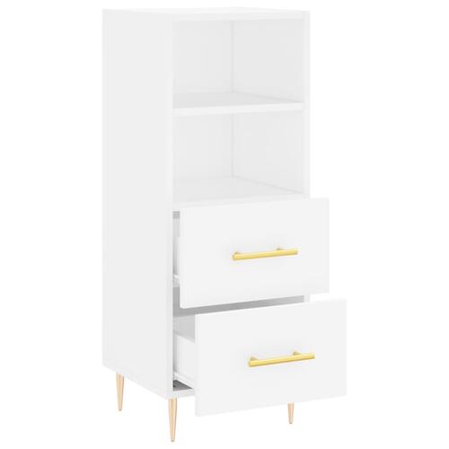 Skænk 34,5x34x90 cm konstrueret træ hvid