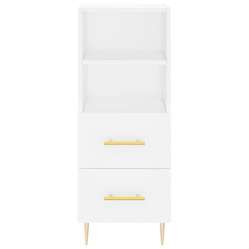 Skænk 34,5x34x90 cm konstrueret træ hvid