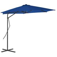 Parasol med stålstang 300x230 cm blå