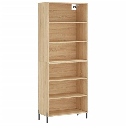 Reol 69,5x32,5x180 cm konstrueret træ sonoma-eg
