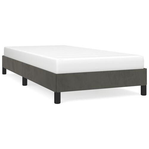 Sengeramme uden madras Mørkegrå 90x200 cm Fløjl