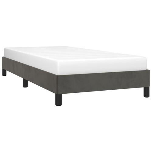 Sengeramme uden madras Mørkegrå 90x200 cm Fløjl