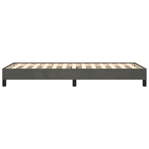 Sengeramme uden madras Mørkegrå 90x200 cm Fløjl