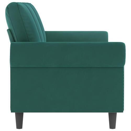 3-personers sofa 180 cm fløjl mørkegrøn