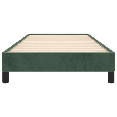 Sengeramme i fløjl - mørkegrøn 90×200 cm (uden madras)