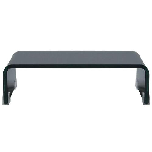 TV-stander/monitorstand sort glas 40x25x11 cm