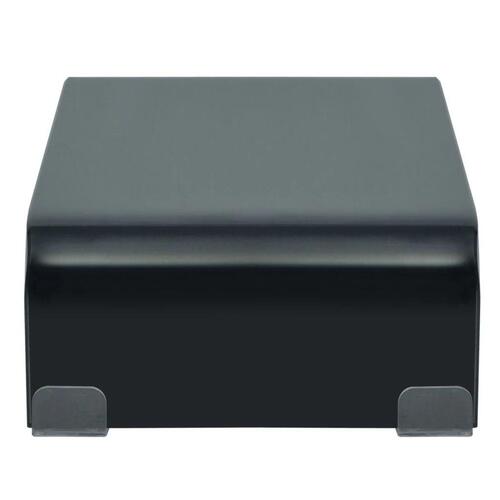 TV-stander/monitorstand sort glas 40x25x11 cm