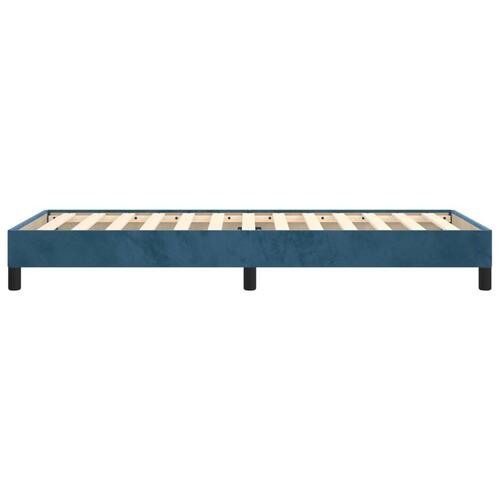Sengeramme uden madras Mørkeblå 90x200 cm Fløjl