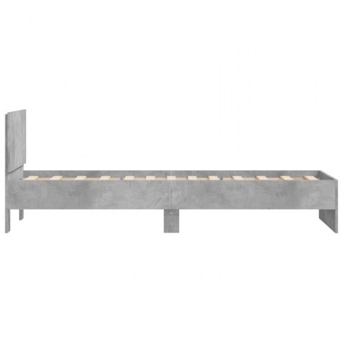 Sengeramme med sengegavl 90 x 200 cm - betongrå