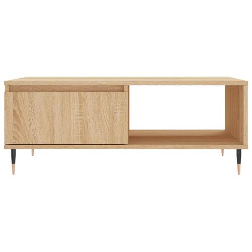 Sofabord 90x60x35 cm konstrueret træ sonoma-eg