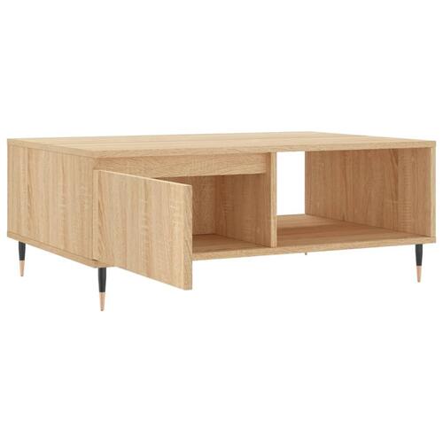 Sofabord 90x60x35 cm konstrueret træ sonoma-eg