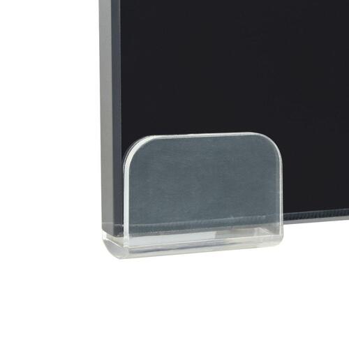 TV-stander/monitorstand sort glas 60x25x11 cm
