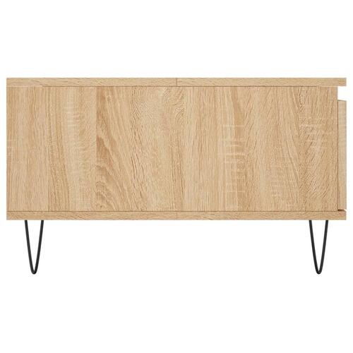 Sofabord 90x60x35 cm konstrueret træ sonoma-eg