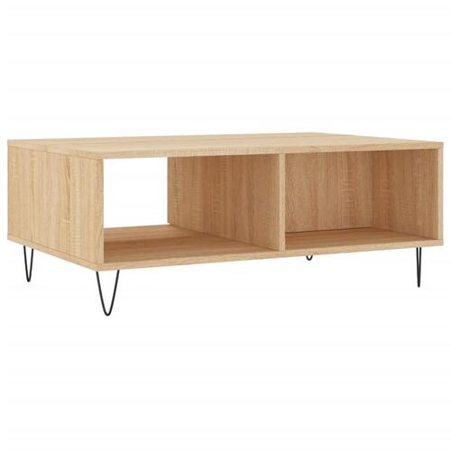 Sofabord 90x60x35 cm konstrueret træ sonoma-eg