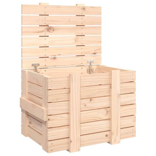 Opbevaringskasse 58x40,5x42 cm massivt fyrretræ
