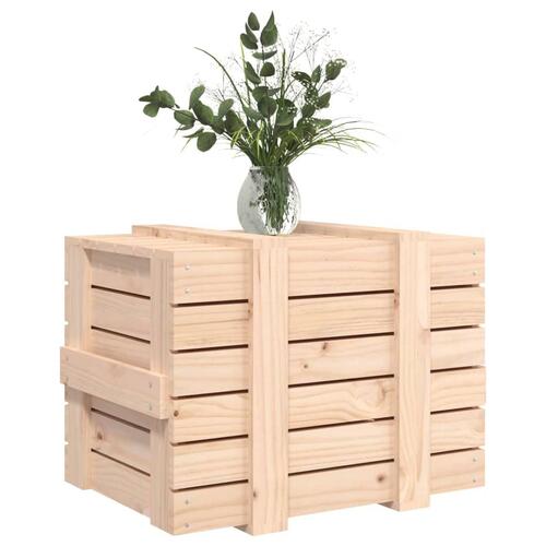 Opbevaringskasse 58x40,5x42 cm massivt fyrretræ
