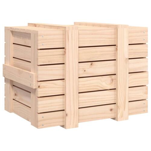 Opbevaringskasse 58x40,5x42 cm massivt fyrretræ
