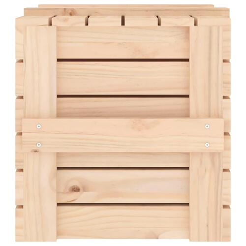 Opbevaringskasse 58x40,5x42 cm massivt fyrretræ