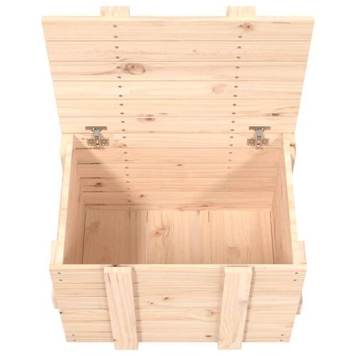 Opbevaringskasse 58x40,5x42 cm massivt fyrretræ