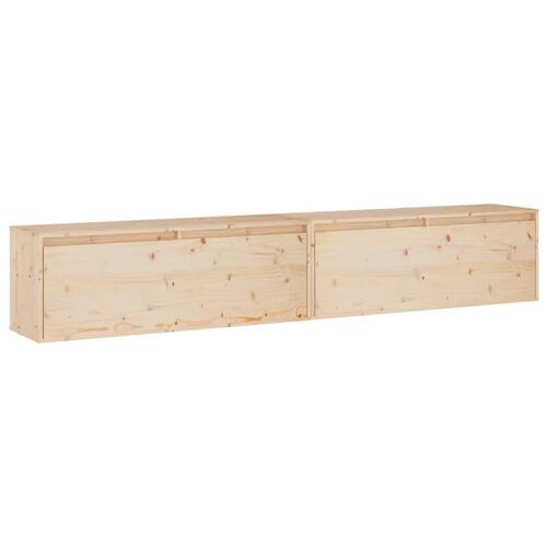 Vægskabe 2 stk. 100x30x35 cm massivt fyrretræ