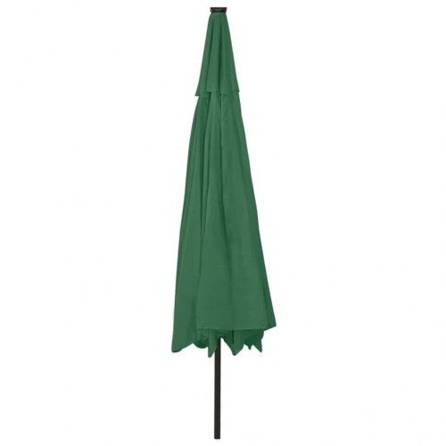 Haveparasol med LED-lys 400 cm - grøn