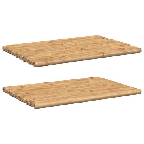 Bademåtter 2 stk. 70x50 cm bambus