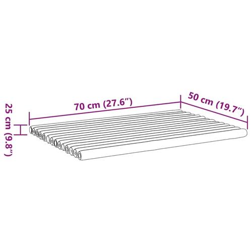 Bademåtter 2 stk. 70x50 cm bambus