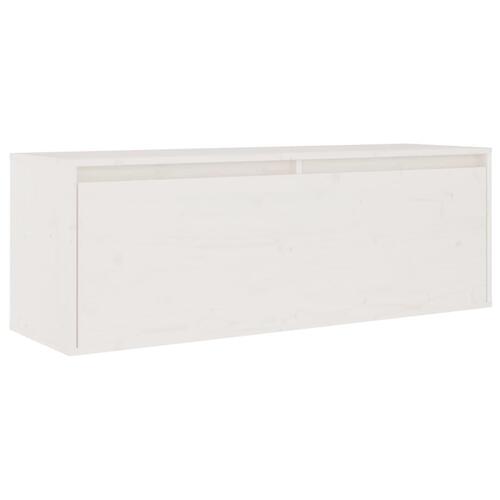 Vægskab 100x30x35 cm massivt fyrretræ hvid